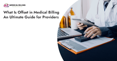 Doctor using calculator and tablet to review claim payments, illustrating how offsets work in medical billing and reimbursement.