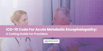 Doctor discussing acute metabolic encephalopathy diagnosis with patient, representing ICD-10 coding guide for G93.41