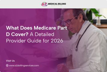 Healthcare provider reviewing patient information while explaining Medicare Part D prescription drug coverage, formularies, drug benefits, and medication costs in 2026.