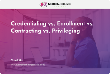 Comparison of healthcare provider credentialing, insurance enrollment, payer contracting, and hospital privileging processes.